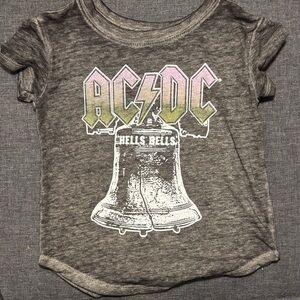 AC/DC Kids Charcoal Tee with Graphic